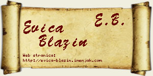 Evica Blažin vizit kartica